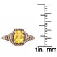 10k Yellow Gold Vintage Style Genuine Oval Citrine Filigree Ring