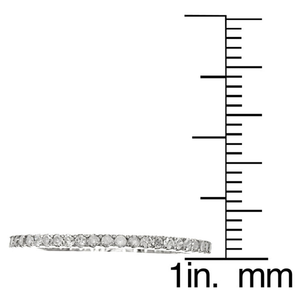 10k White Gold Eternity Diamond Wedding Band (1/3 cttw, H-I Color, I1-I2 Clarity)