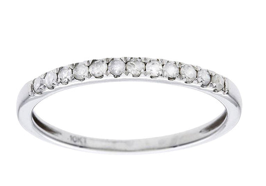 10k White Gold Stackable Diamond Wedding Band (1/6 cttw, H-I Color, I1-I2 Clarity)