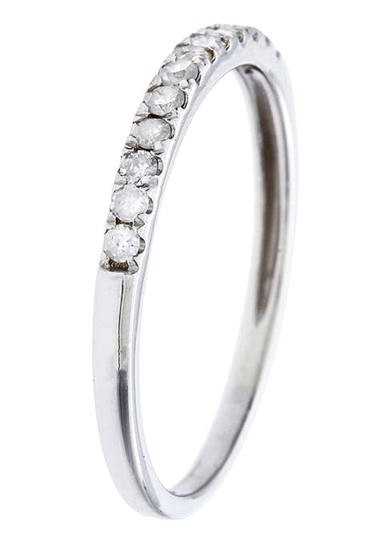 10k White Gold Stackable Diamond Wedding Band (1/6 cttw, H-I Color, I1-I2 Clarity)