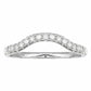 10k White Gold Curved Diamond Wedding Band 1/5 cttw, H-I Color, I1-I2 Clarity