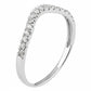 10k White Gold Curved Diamond Wedding Band 1/5 cttw, H-I Color, I1-I2 Clarity