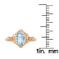 10k Yellow Gold Vintage Style Genuine Oval Aquamarine and Diamond Halo Ring