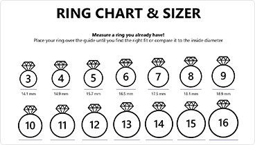 Printable Diamond Ring Sizer Ring Size Finder Ring Size Measure