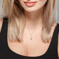 10k Yellow Gold Genuine Pear Shape Green Amethyst and Diamond Drop Pendant Necklace