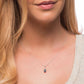 10k White Gold Oval Blue Sapphire and Diamond Necklace