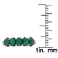 10k Yellow Gold 1.70ct Genuine Oval Emerald Anniversary Band Ring