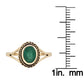 10k Yellow Gold Vintage Style Genuine Oval Emerald Split Shank Ring