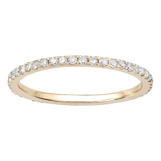 10k Yellow Gold Pave Eternity Diamond Wedding Band (1/2 cttw, H-I Color, I1-I2 Clarity)