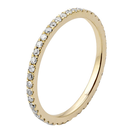 10k Yellow Gold Pave Eternity Diamond Wedding Band (1/2 cttw, H-I Color, I1-I2 Clarity)