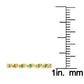 10k Yellow Gold Genuine Round Emerald Stackable Twist Band