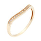 10k Yellow Gold Curved Diamond Wedding Band Guard (1/8 cttw, H-I Color, I1-I2 Clarity)