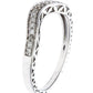 10k White Gold Curved Vintage Style Diamond Band (1/10 cttw, H-I Color, I1-I2 Clarity)