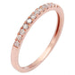 10k Rose Gold Stackable Diamond Wedding Band (1/6 cttw, H-I Color, I1-I2 Clarity)