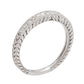 10k White Gold Vintage-Style Engraved Diamond Wedding Band (1/5 cttw, H-I, I1-I2)