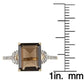 10k Yellow Gold Emerald-Shape Smoky Quartz and Diamond Ring