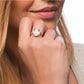 10k Yellow Gold 3.50ct Oval Green Amethyst and Diamond Halo Ring
